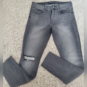 EXPRESS Grey Stretch Ankle Jeans